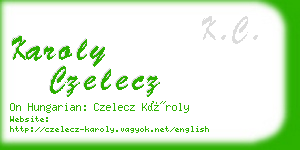 karoly czelecz business card